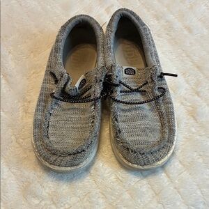Hey Dude Light Gray Knit Loafers